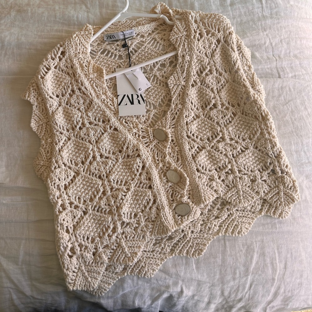 Zara crochet sweater vest *never worn*